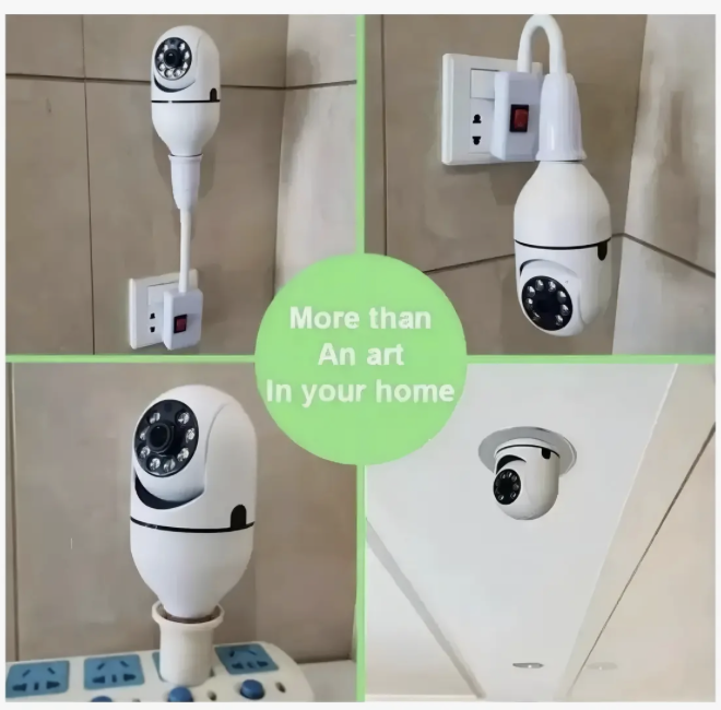Camara IP de seguridad ampolleta motorizada 360-3