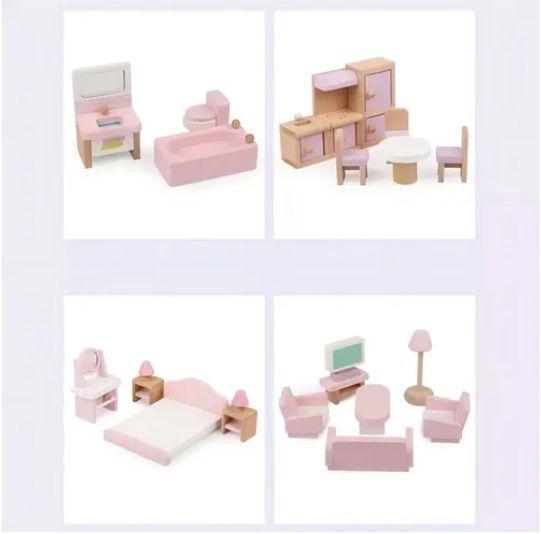 Muebles De Madera Para Casa Muñecas-2