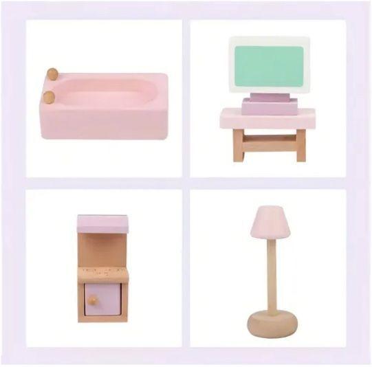 Muebles De Madera Para Casa Muñecas-3