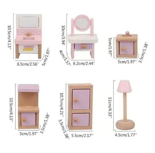 Muebles De Madera Para Casa Muñecas-5