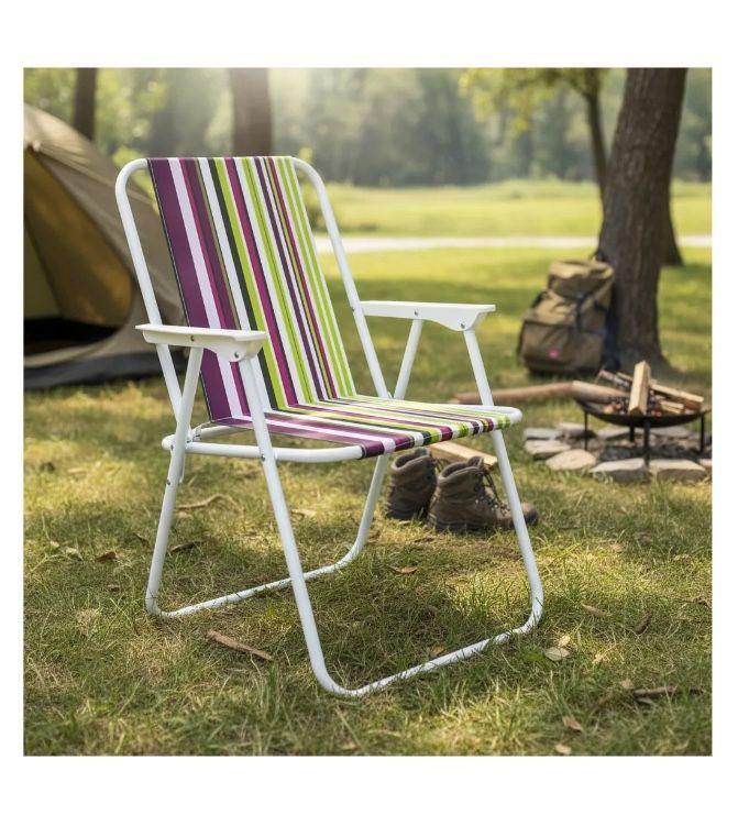 Silla Plegable Camping Morada-2