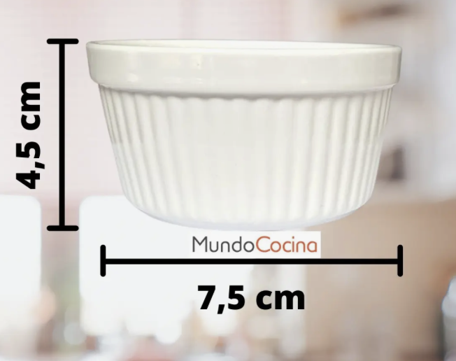 Pack 12 pocillos para horno 120ml Blanco-2
