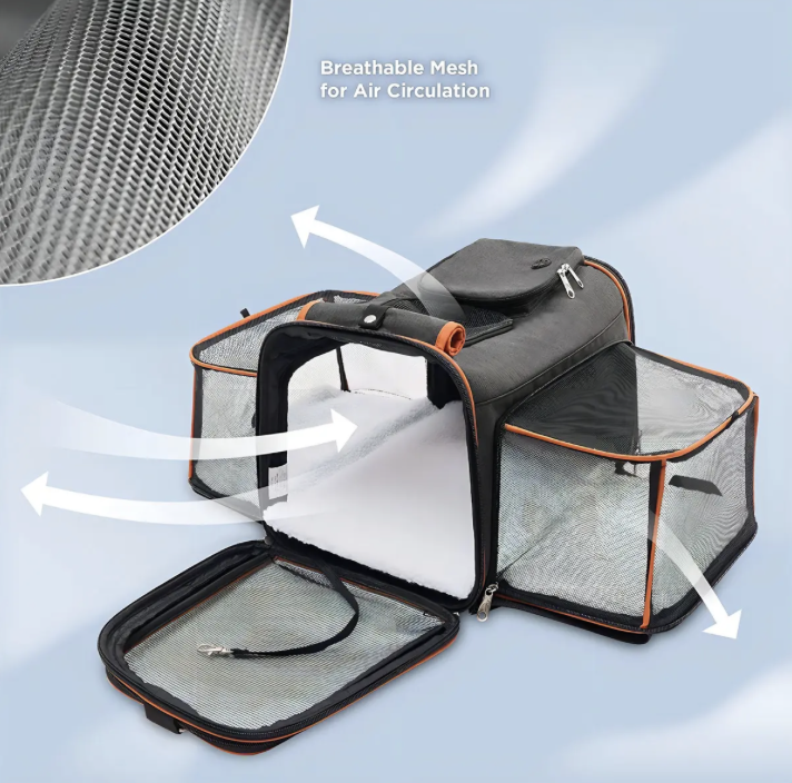 Bolso transportadora de mascotas peque o base acolchonada extensible-5