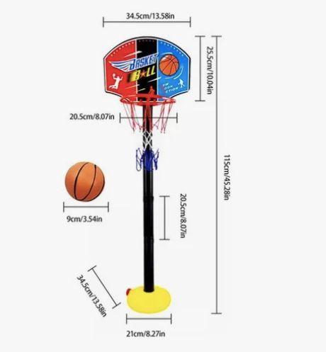Set De Basketball Para Niños Aro Basquetbol Portátil-2