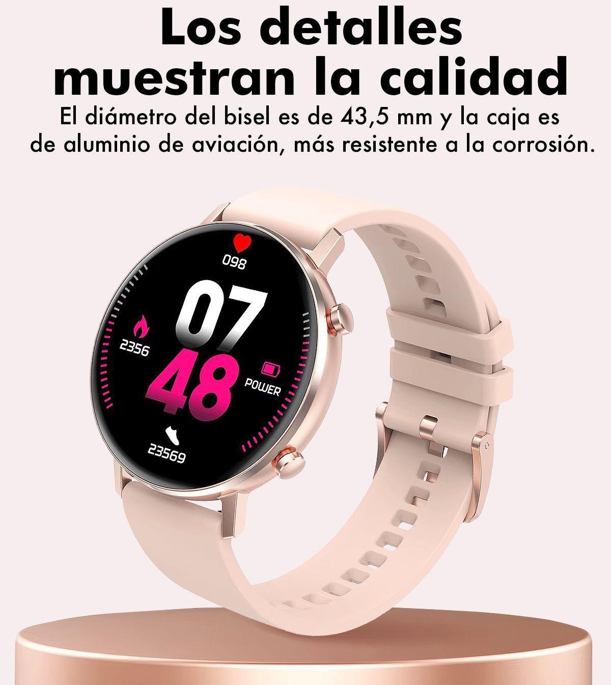 Reloj Inteligente Sweet Pink smartwatch Mujer compatible Android-iOS-3