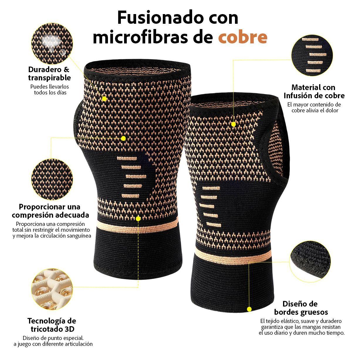 Venda Muñequera Elastica Ortopédica Compresión Muñeca Mano-3