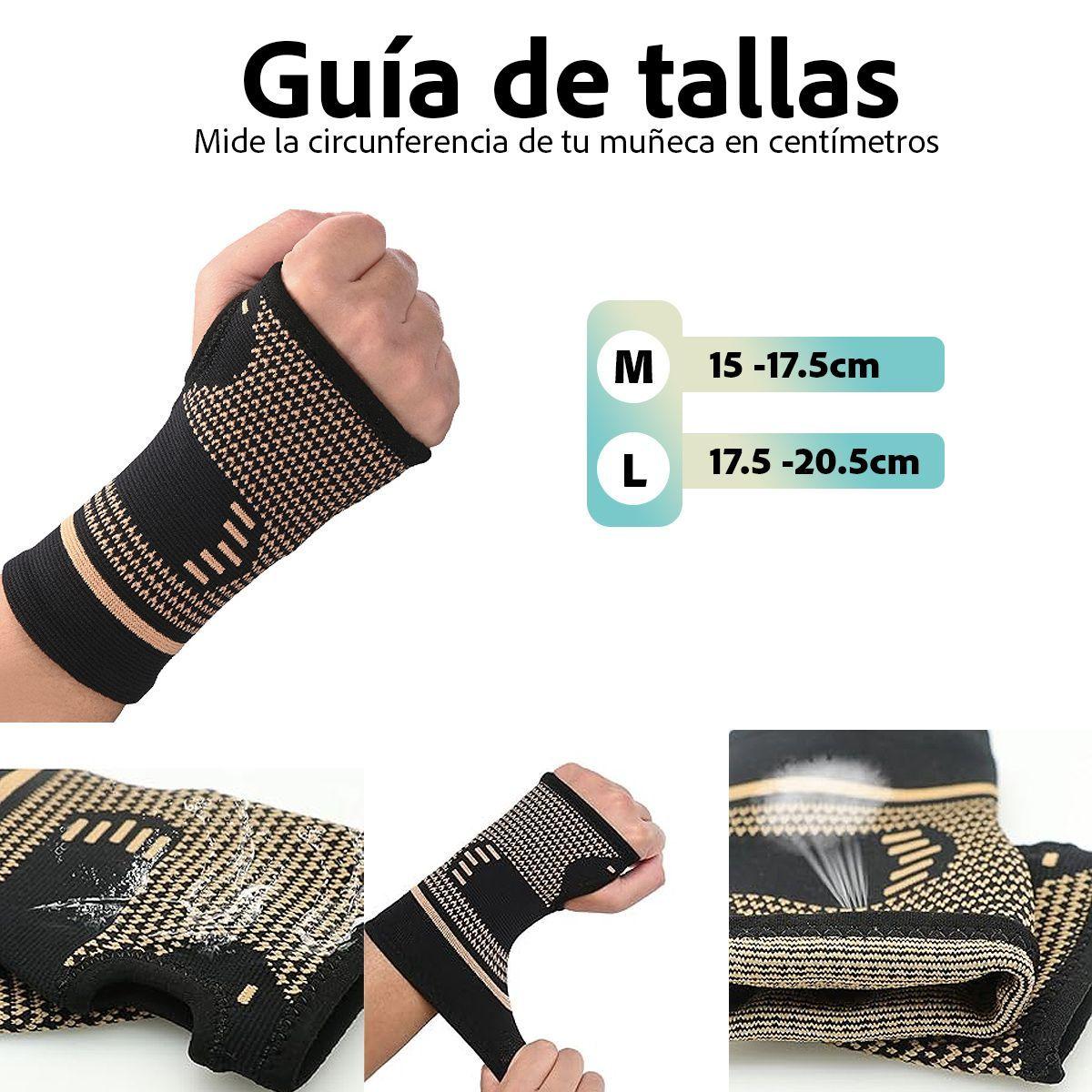 Venda Muñequera Elastica Ortopédica Compresión Muñeca Mano-4