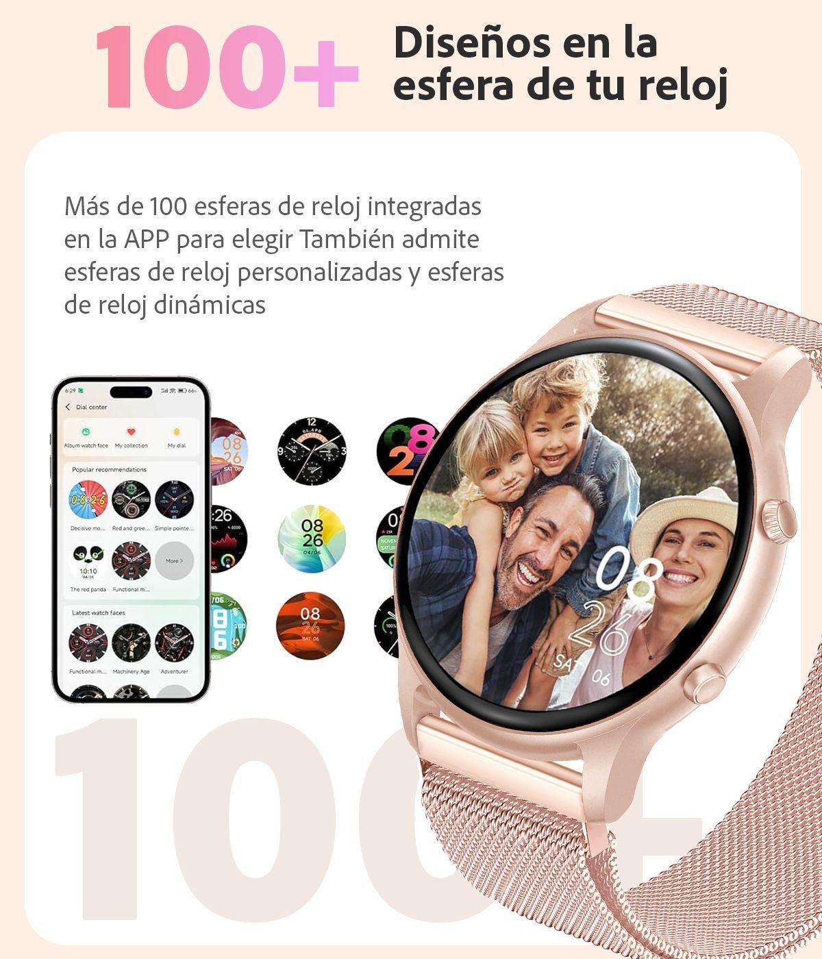Reloj Inteligente Sweet Gold smartwatch Mujer  Android-iOS-6