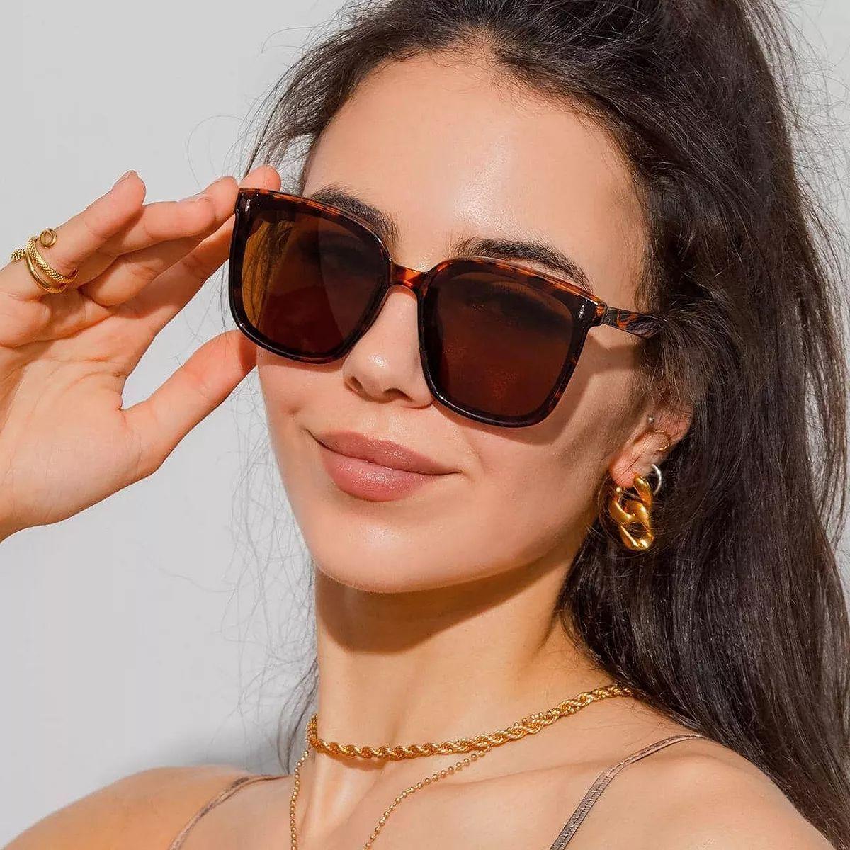 Gafas Lentes De Sol Mujer Leopard Retro Vintage Polarizadas-1