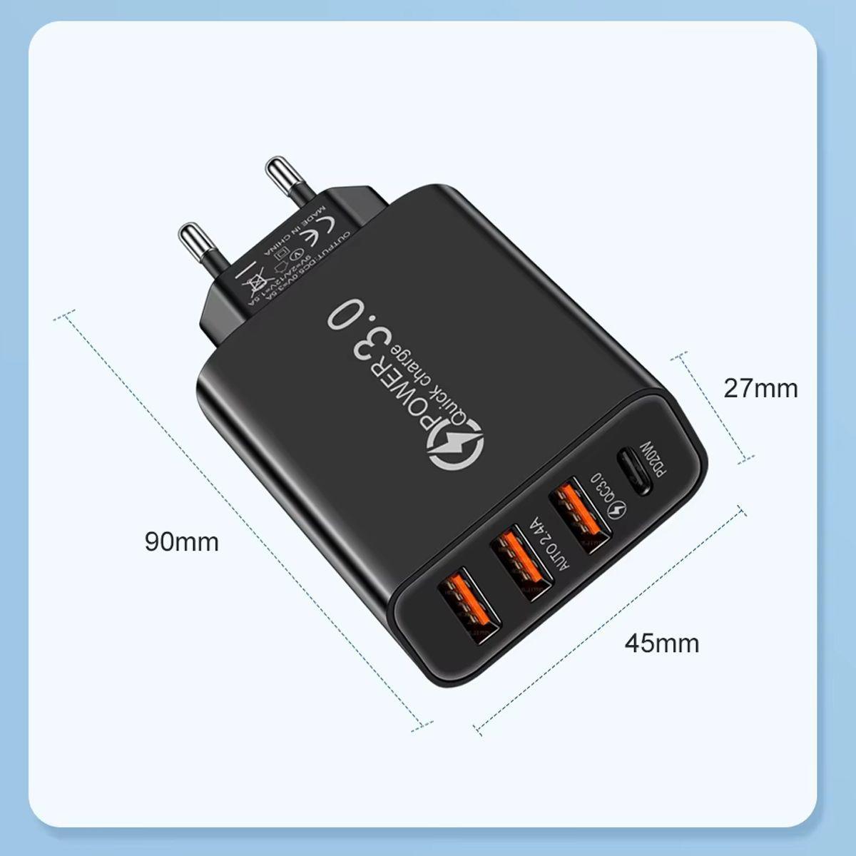 Cargador Carga Rapida 4 Puertos Simultáneos-5
