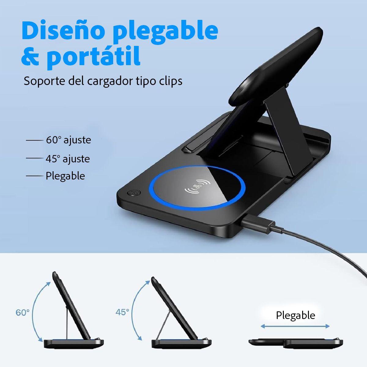 Cargador Inalámbrico 3 en 1 para iPhone, AirPods, iWatch-2