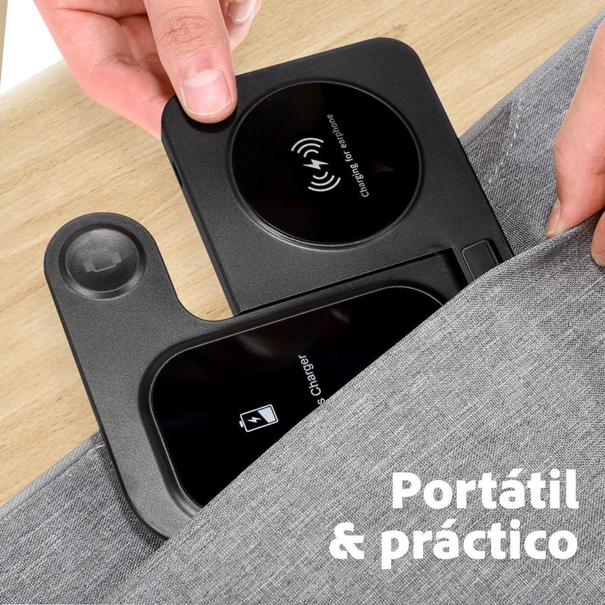 Cargador Inalámbrico 3 en 1 para iPhone, AirPods, iWatch-7