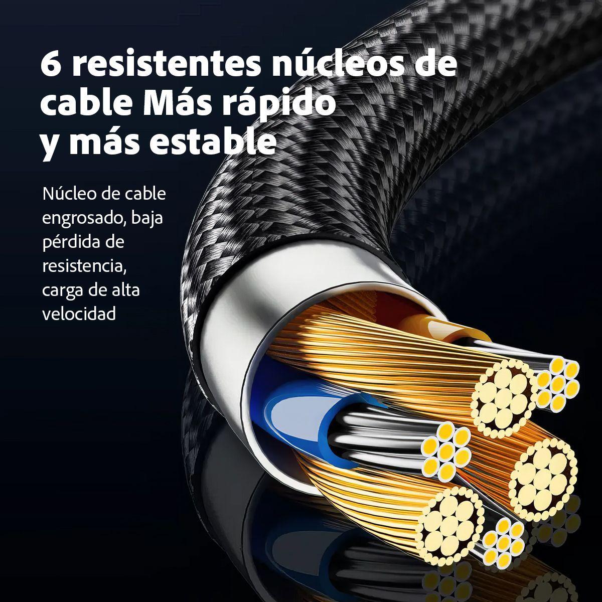 Cable Carga Rapida 100W USB-C a C para MacBook, iPad y Phone-5