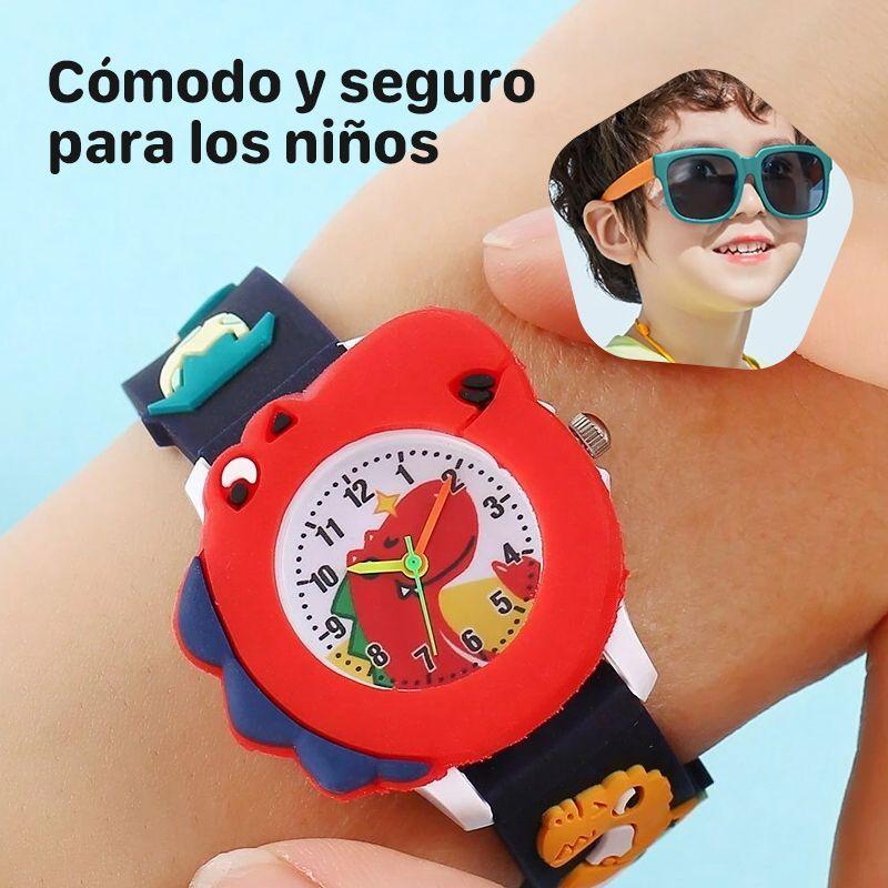 Reloj Infantil con Correa 3D y Manecillas Educativas-3