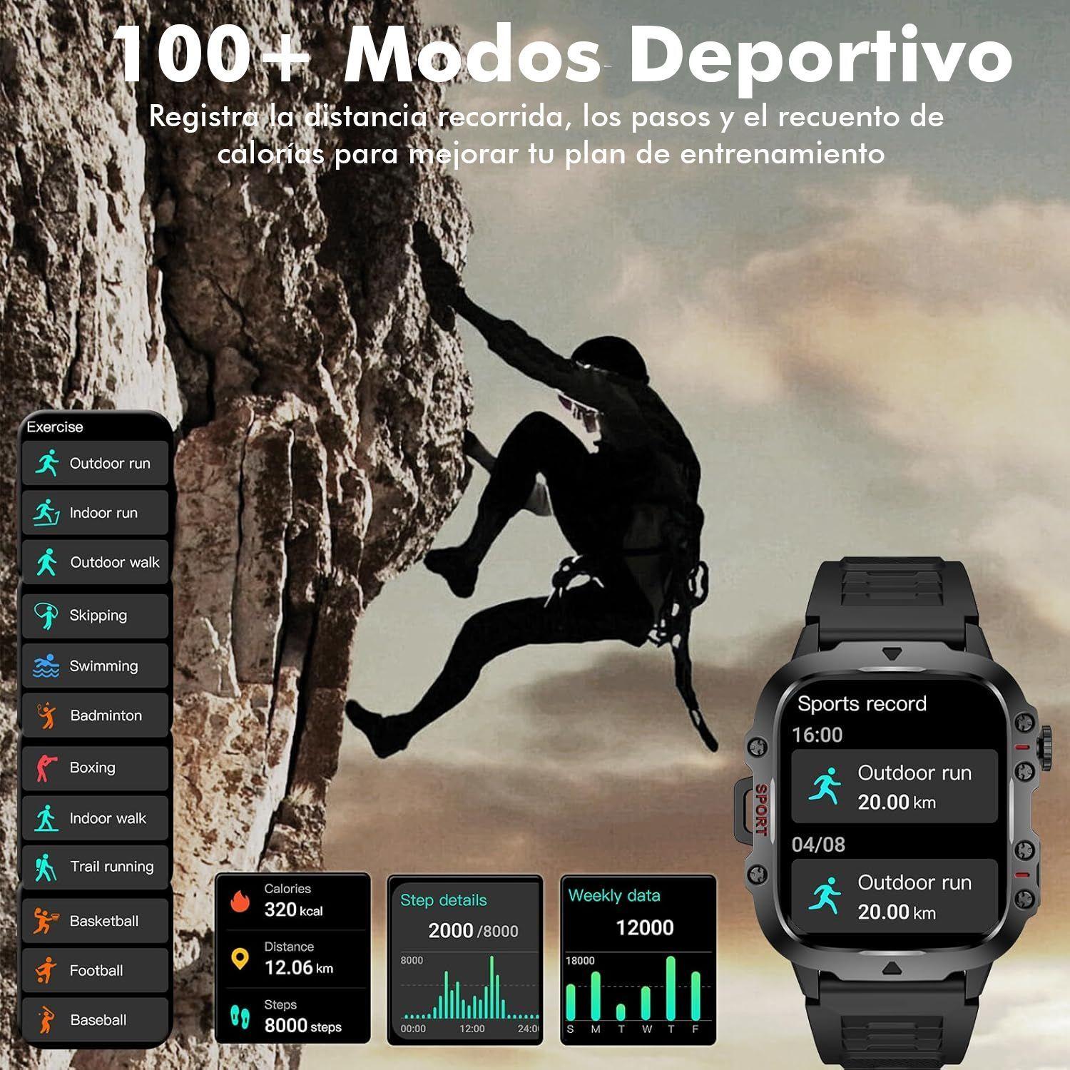 Smart Watch Racer Pro Hombre Reloj Inteligent Militar-2