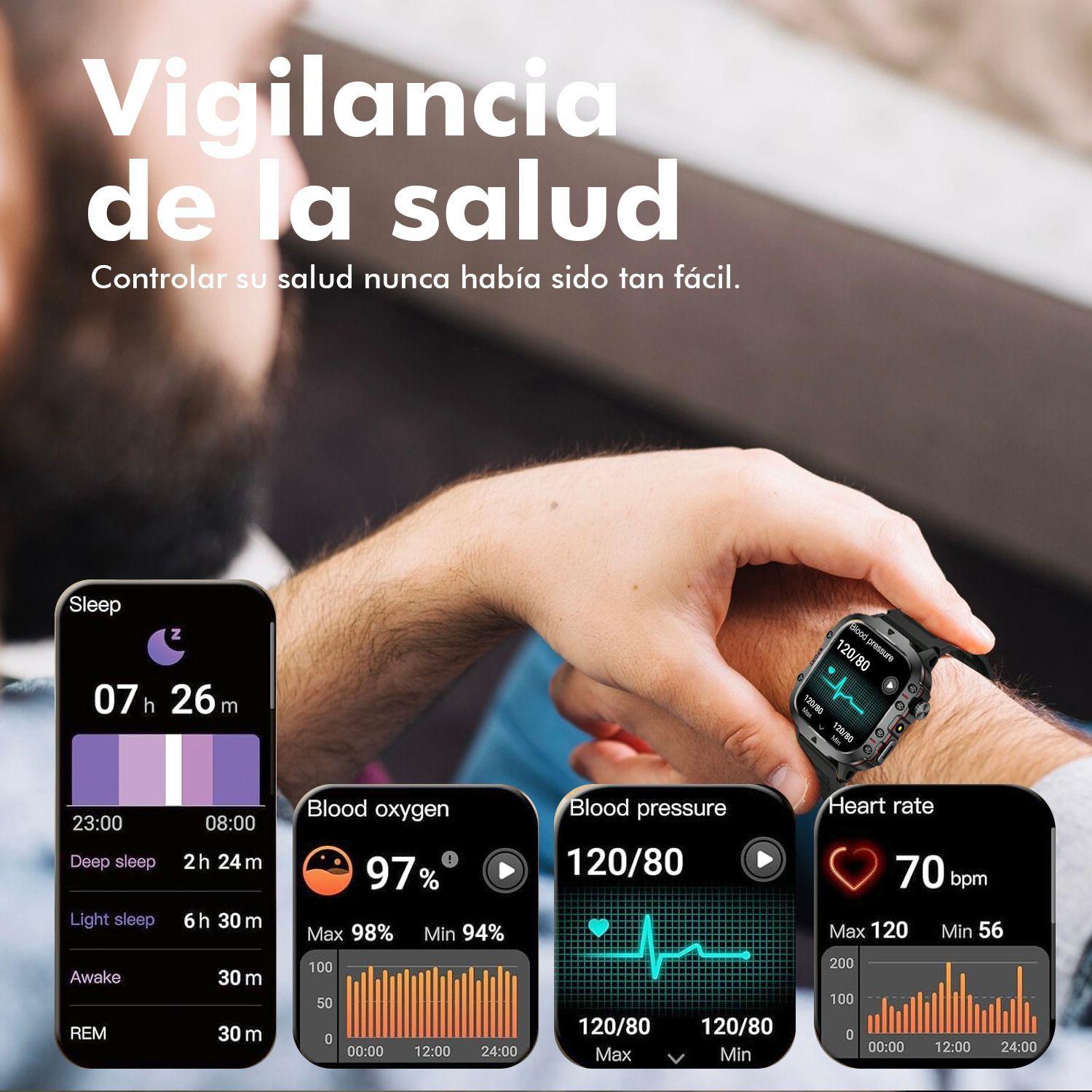 Smart Watch Racer Pro Hombre Reloj Inteligent Militar-3