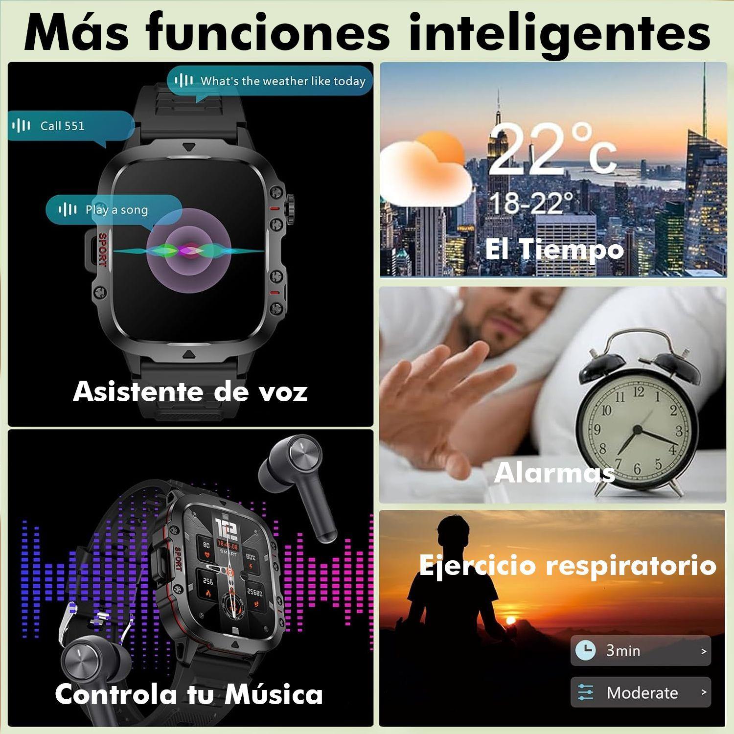 Smart Watch Racer Pro Hombre Reloj Inteligent Militar-6