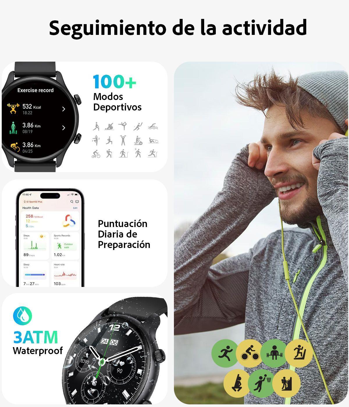 Reloj Inteligente Smart Watch Hombre Sweet Black Call-1