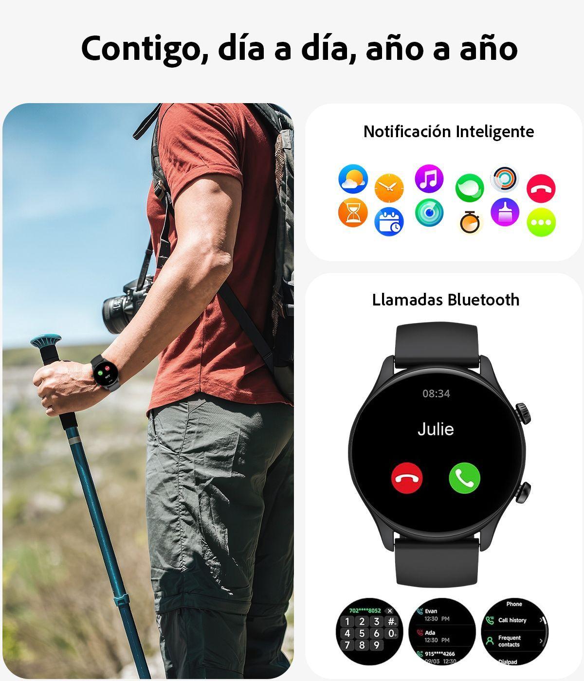 Reloj Inteligente Smart Watch Hombre Sweet Black Call-2