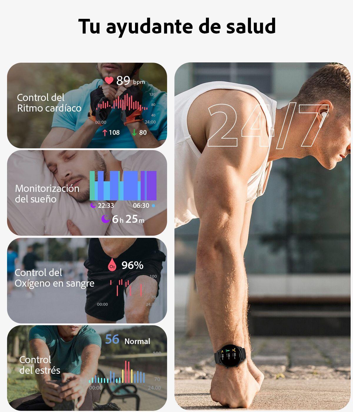 Reloj Inteligente Smart Watch Hombre Sweet Black Call-3