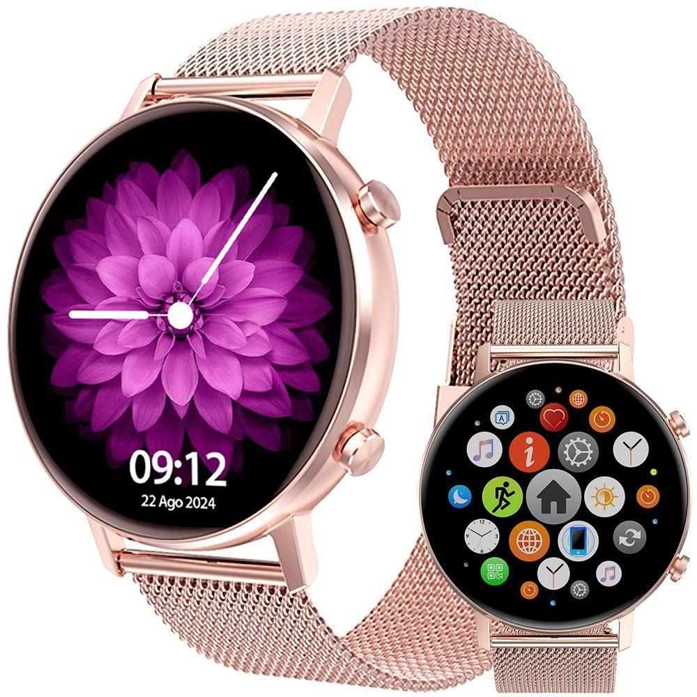 Reloj Inteligente Sweet Pink Gold smartwatch Mujer compatible Android-iOS-0