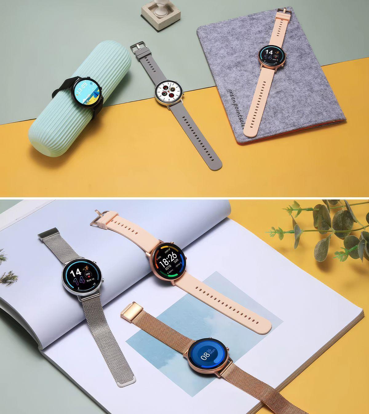Reloj Inteligente Sweet Pink Gold smartwatch Mujer compatible Android-iOS-7