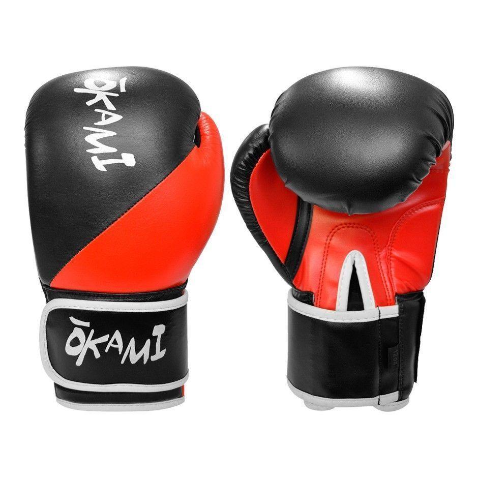 Guantes de Box Okami Pro Buf 12oz Rojo-Negro-0