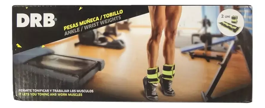 Pesas Muñequera/ Tobillera DRB 1,5kg verde Unisex-3