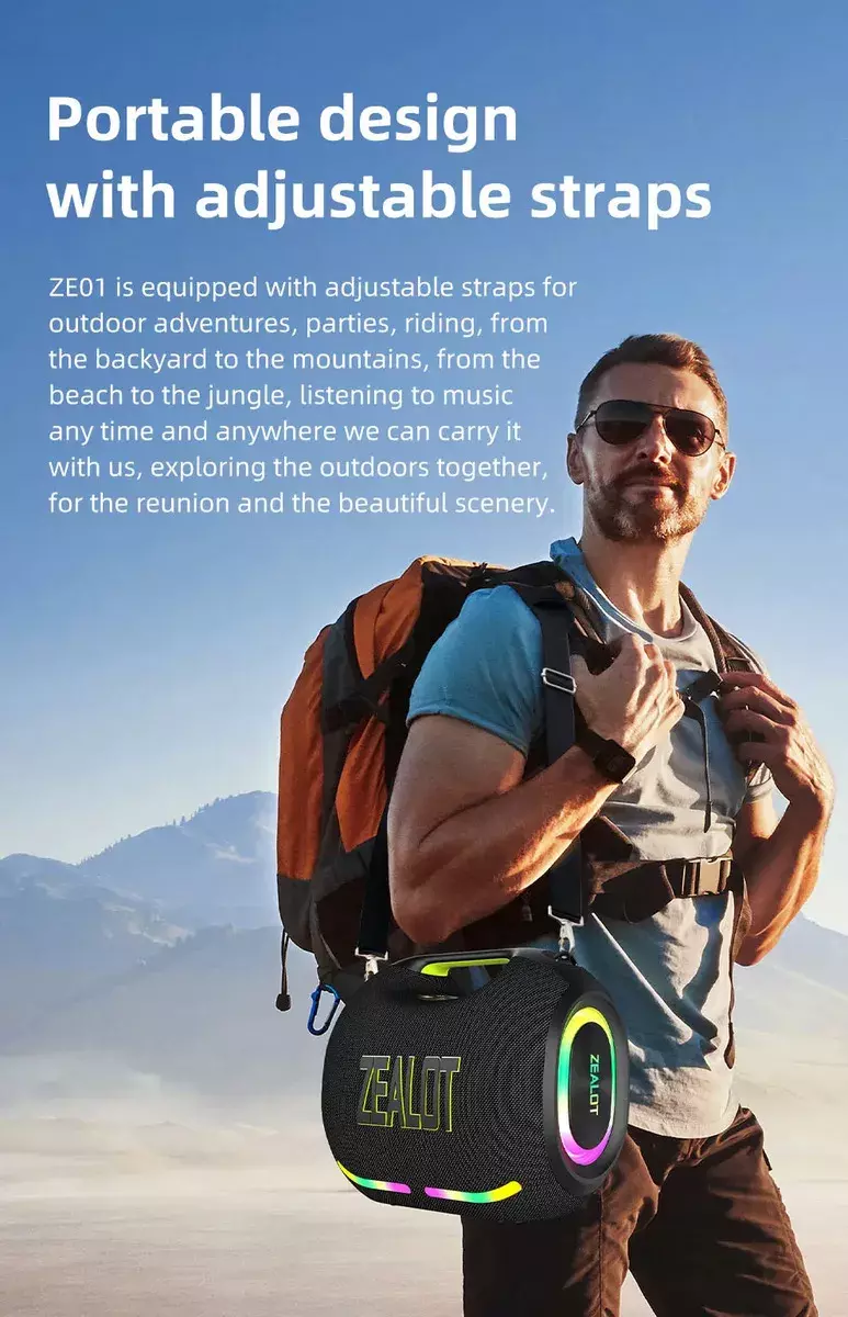 Parlante Bluetooth Zealot ZE01 150w Max Fiesta-3