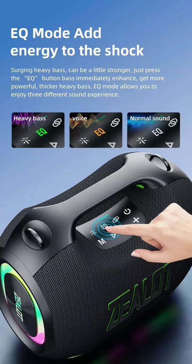 Parlante Bluetooth Zealot ZE01 150w Max Fiesta-4