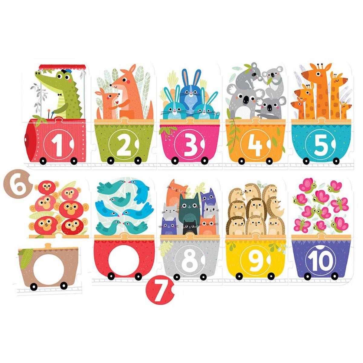 Puzzle Make-a-Match Number Train (30 piezas) 3+-3