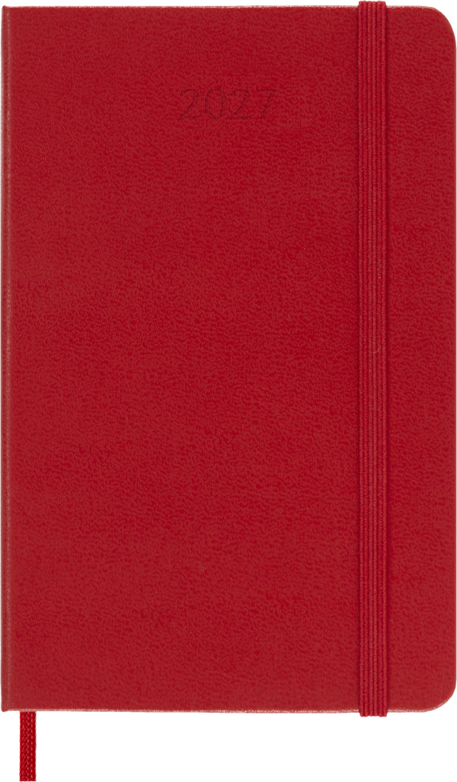 Agenda 2027 - Diaria - T. Dura - Pocket - Rojo escarlata-0