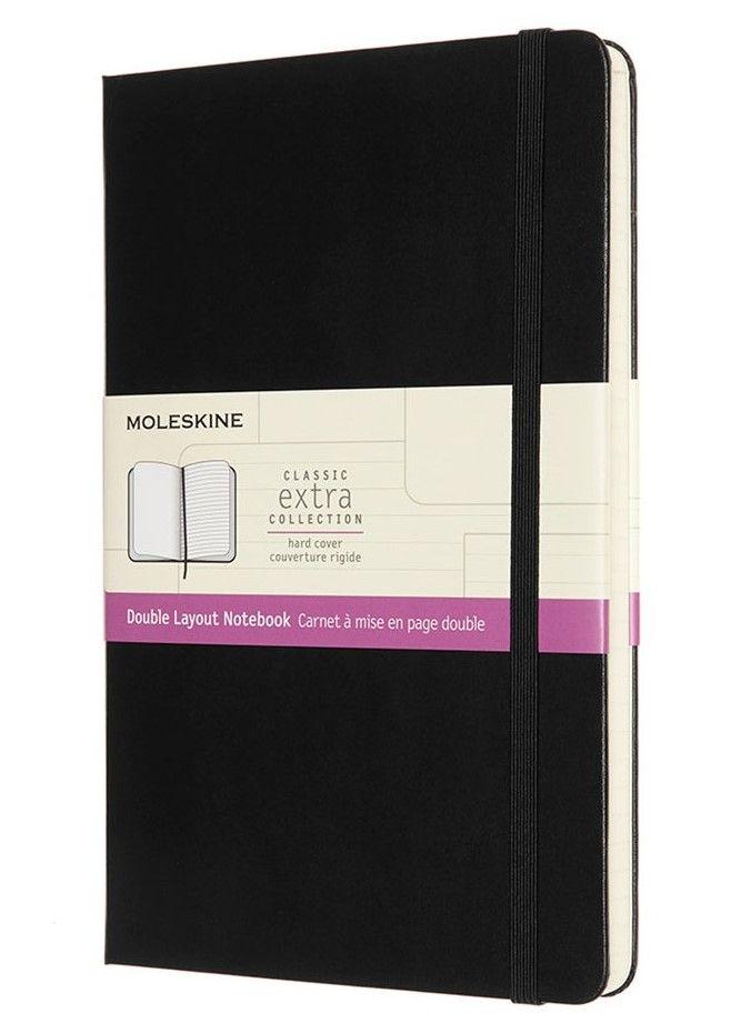 Cuaderno Doble Diseño / Grande / Negro / Tapa Dura-0