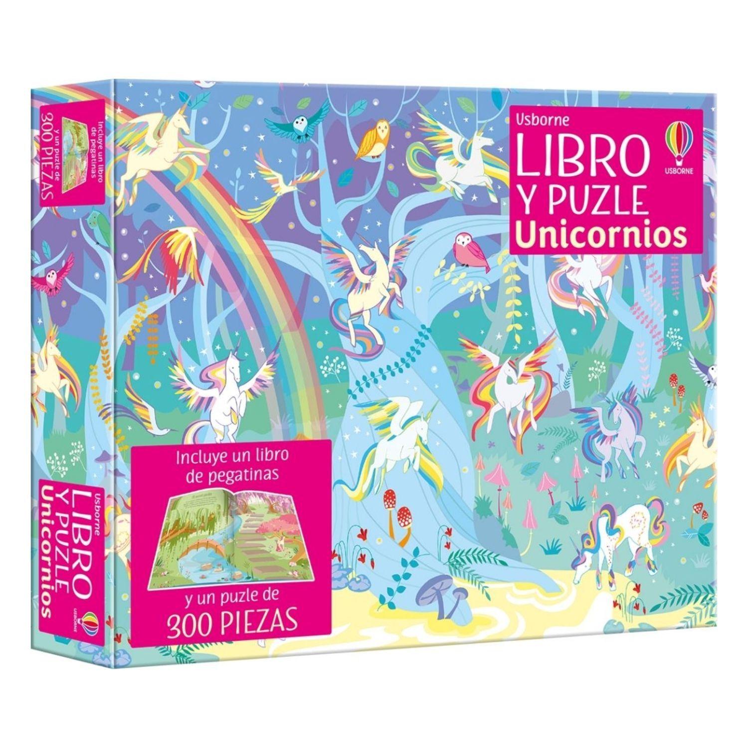 Unicornios. Libro y puzle (300 piezas)-0