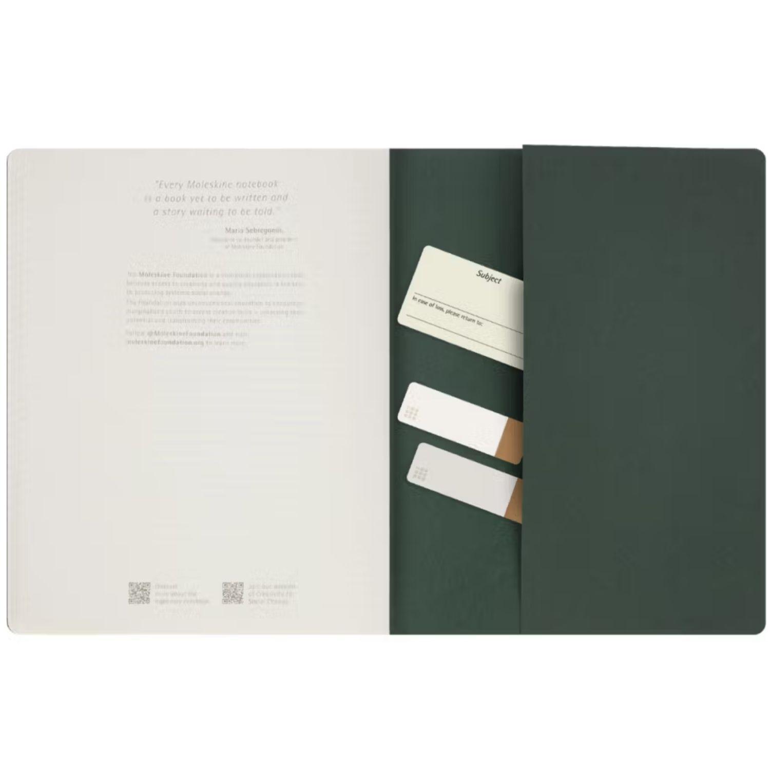 Cuaderno Moleskine estudiante - Tapa Blanda - XXL - Verde Mirto - Lisa-1