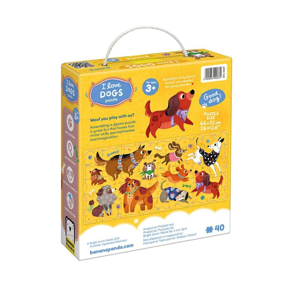 Puzzle I love Dogs (40 piezas) 3+-5