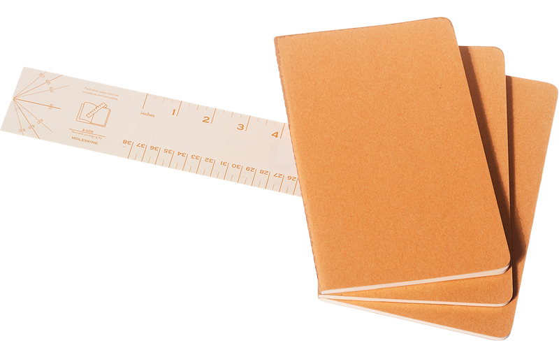 Libretas Moleskine Cahier Set De 3 / Grande / Marrón Kraft-6