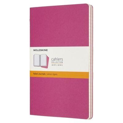 Libreta Moleskine Cahier. Set De 3 / Grande / Rosa Cinétic-0