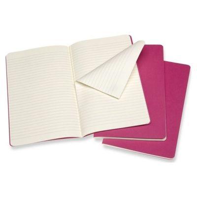 Libreta Moleskine Cahier. Set De 3 / Grande / Rosa Cinétic-1
