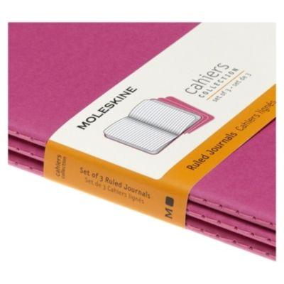 Libreta Moleskine Cahier. Set De 3 / Grande / Rosa Cinétic-2
