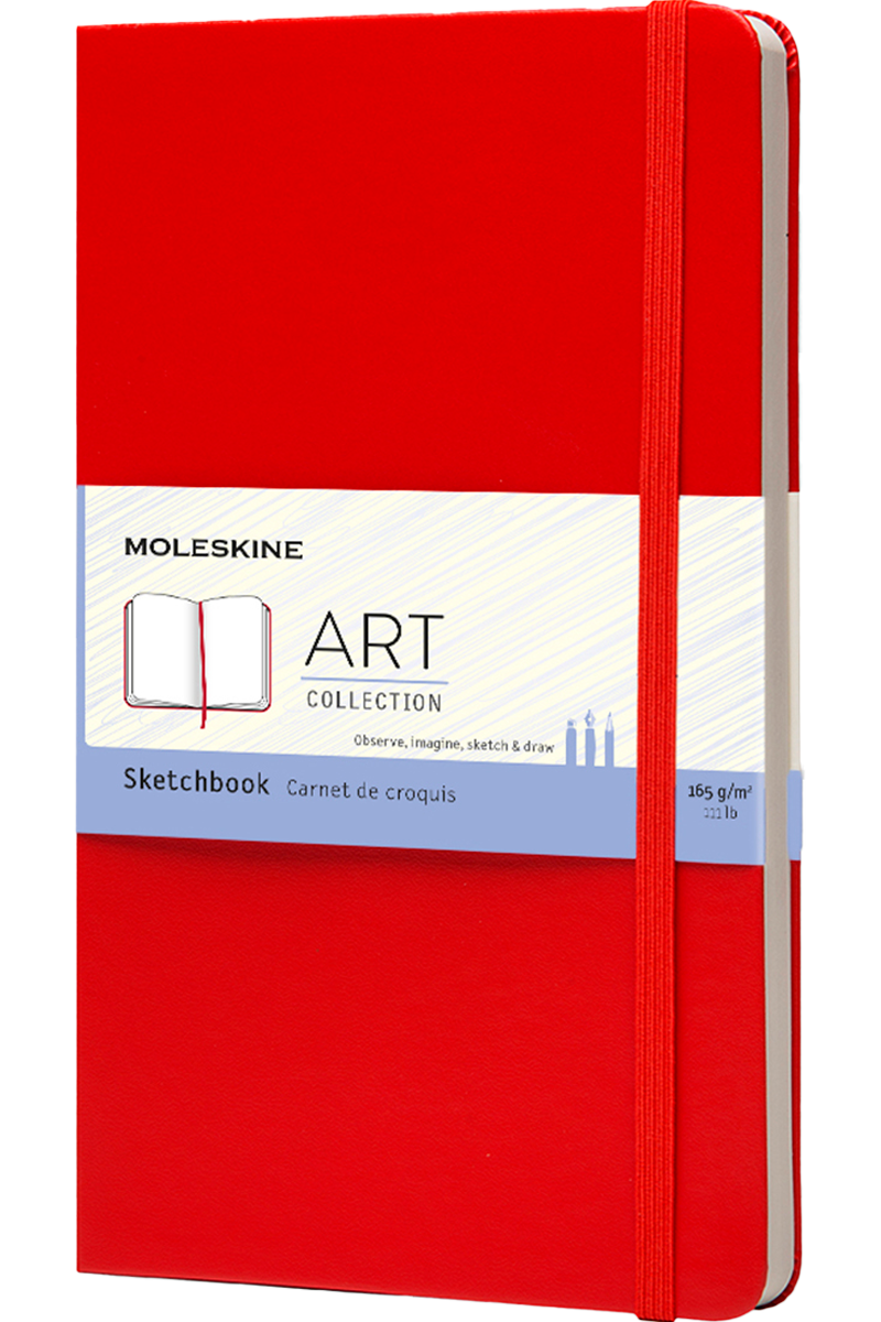 Cuaderno de bocetos tapa dura grande rojo-2