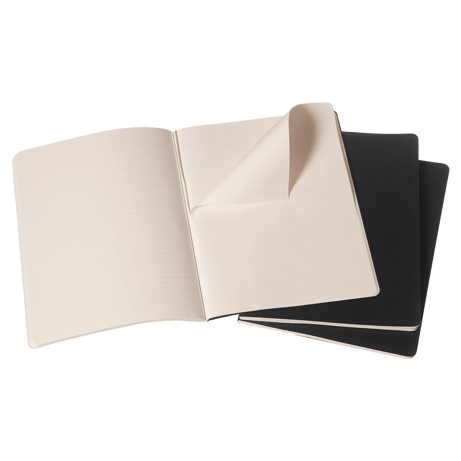 Moleskine Libretas Cahier. Set De 3 / Grande / Negro-1