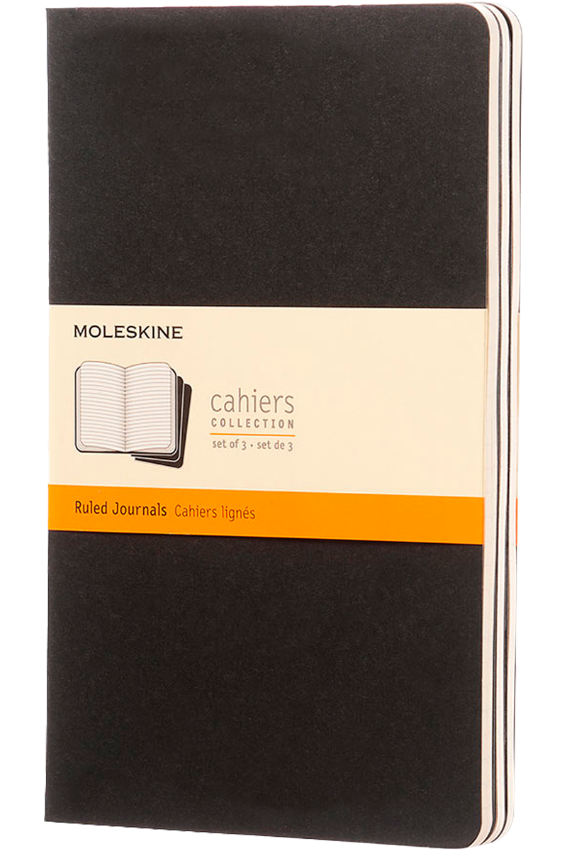 Moleskine Libretas Cahier. Set De 3 / Grande / Negro-4