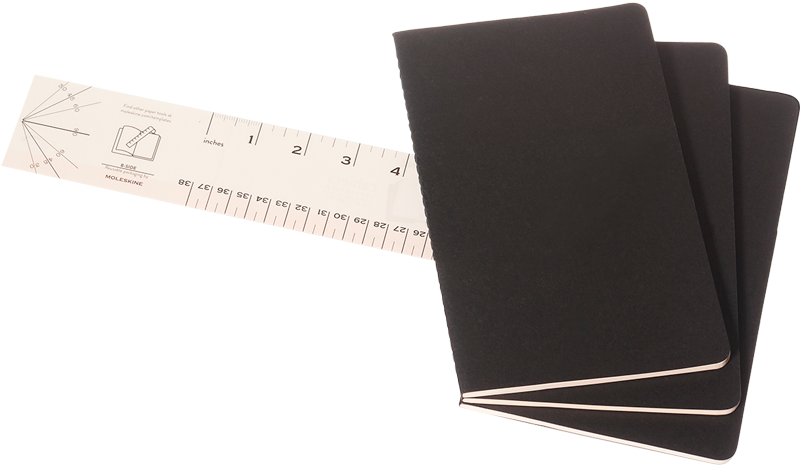 Moleskine Libretas Cahier. Set De 3 / Grande / Negro-5