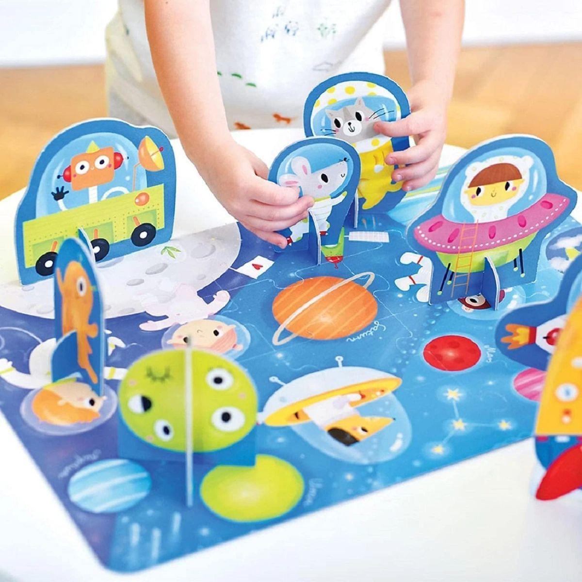 Puzzle Figure it Out Space (20 piezas, 8 figuras cartón) 2+-3