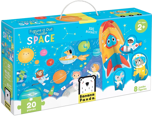 Puzzle Figure it Out Space (20 piezas, 8 figuras cartón) 2+-5