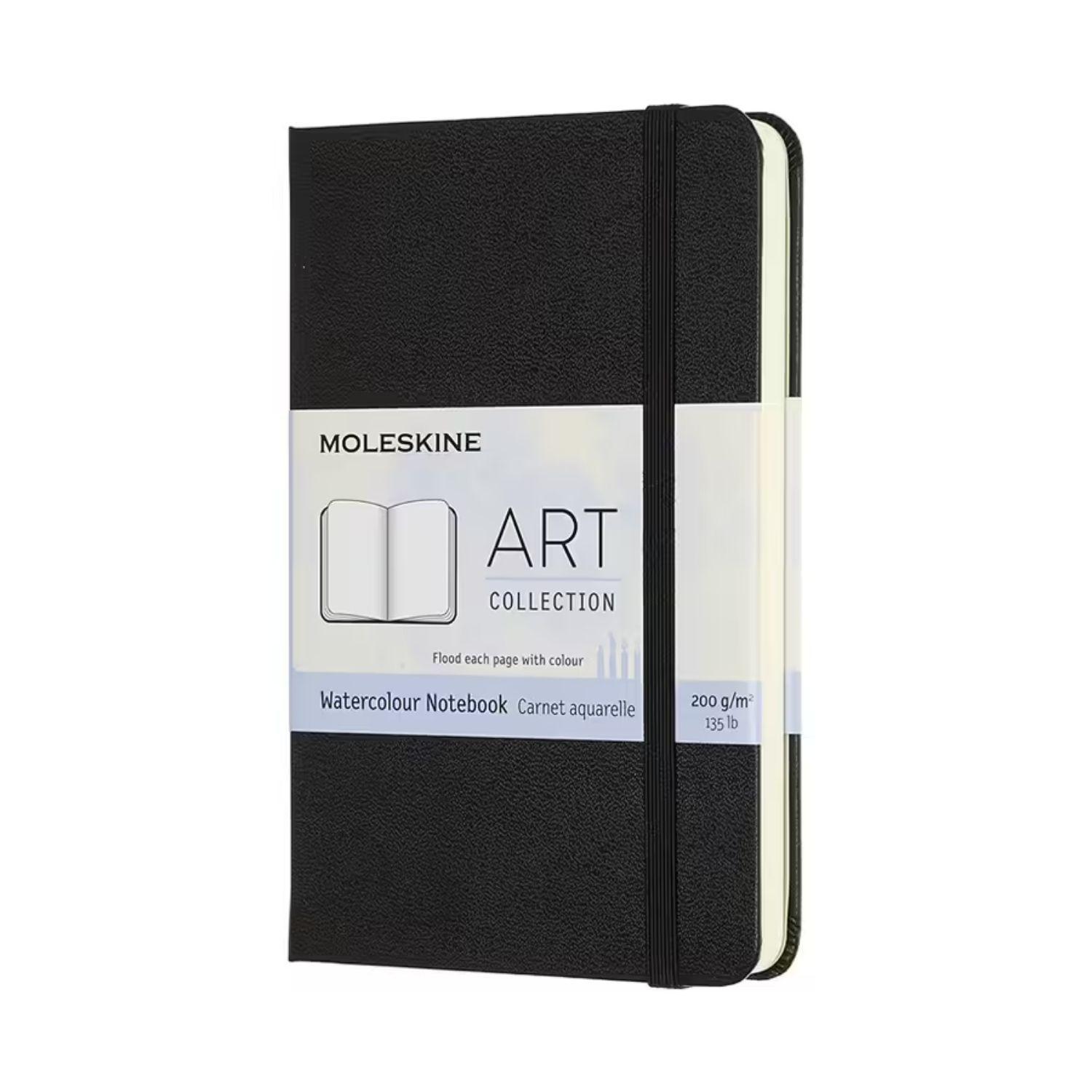 Cuaderno para acuarela - Tapa dura - Pocket - Negro-0