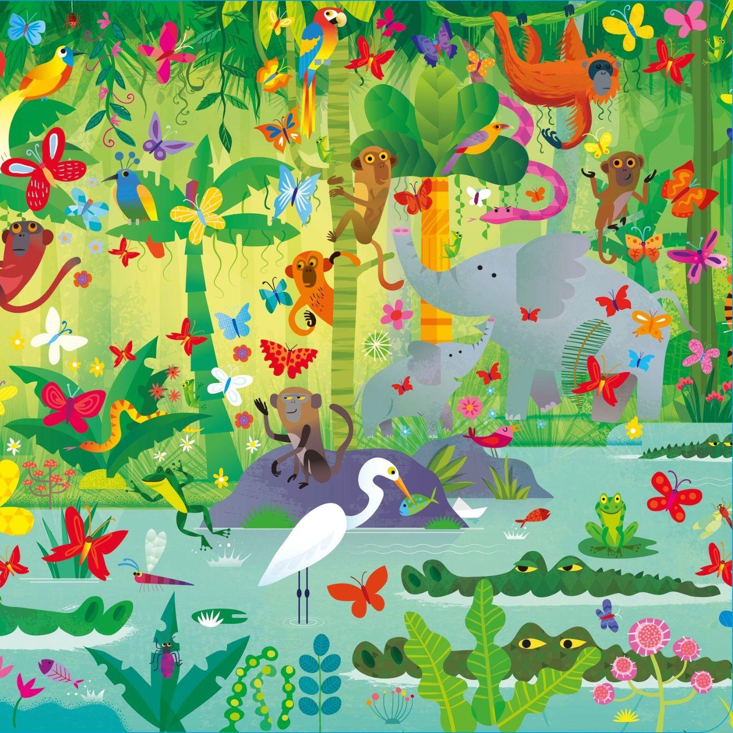 Libro Y puzzle - En la selva (300 piezas)-2