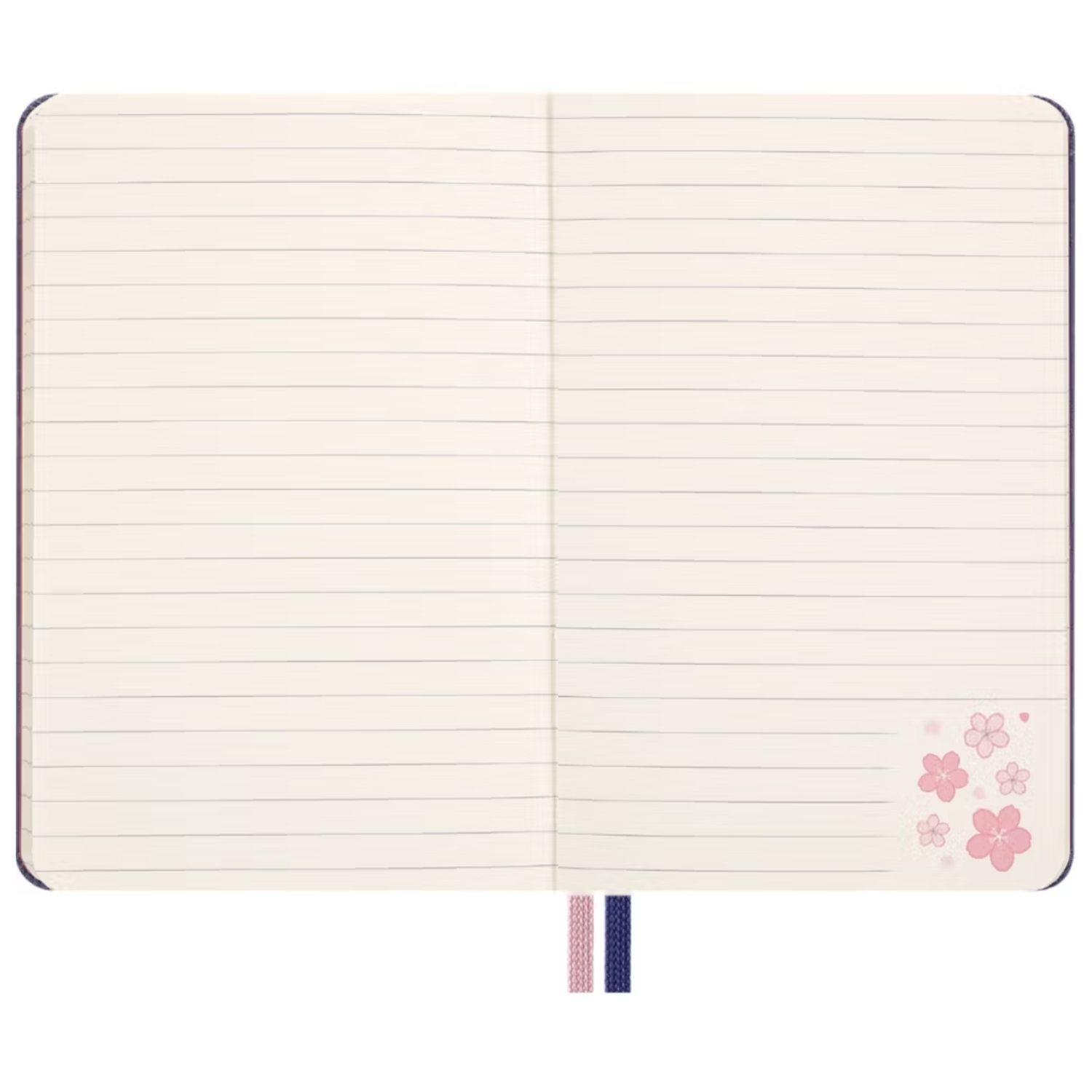 Cuaderno Sakura - Tapa dura - Pocket - Azul - Rayado-2