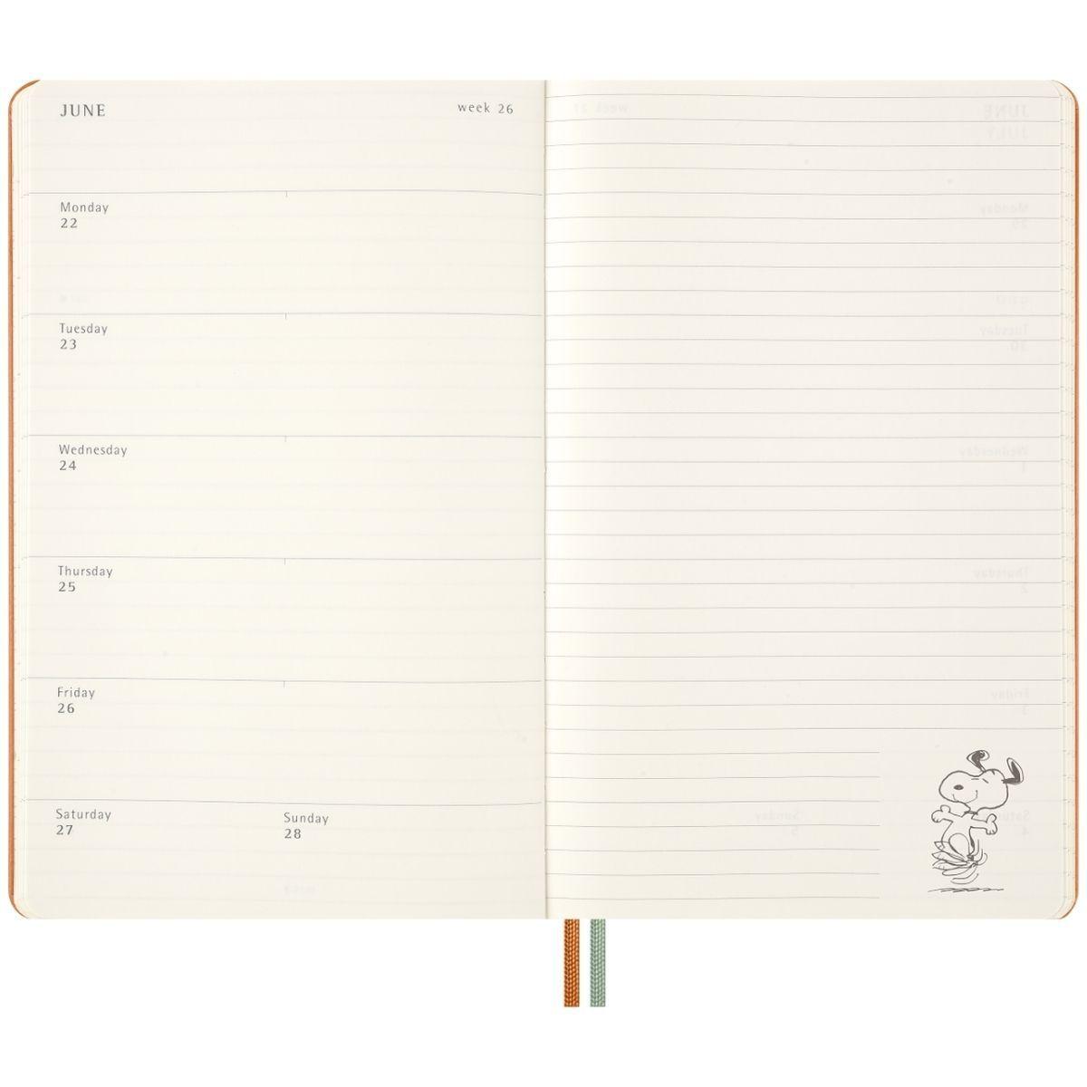 Agenda Moleskine 2026 - Peanuts - Semanal - Tapa dura- Large-2